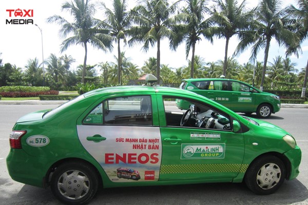 quảng cáo trên taxi Mai Linh