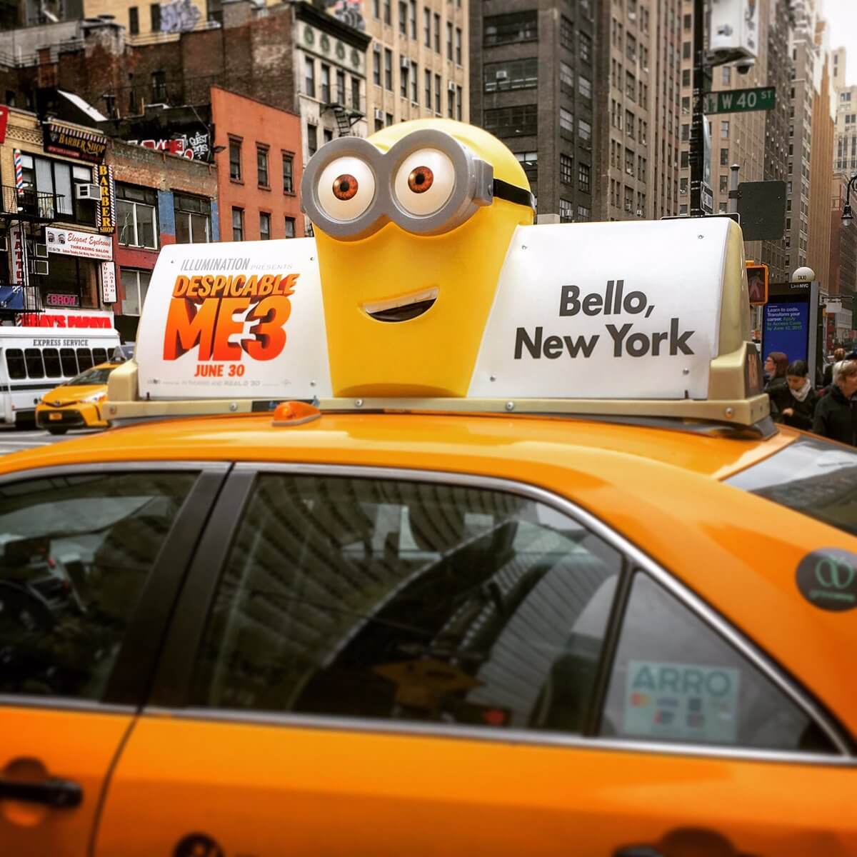 Chiến dịch quảng cáo taxi sáng tạo của Despicable Me