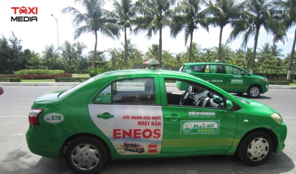 quảng cáo trên taxi mai linh