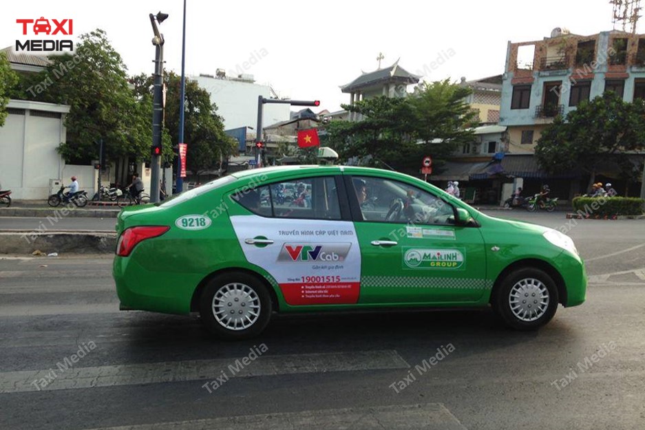 quảng cáo trên taxi tại Đà Lạt