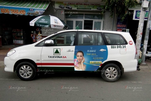 quảng cáo taxi tại vĩnh long