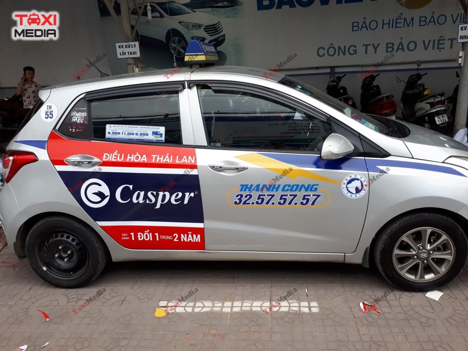 dự án quảng cáo điều hòa casper trên taxi