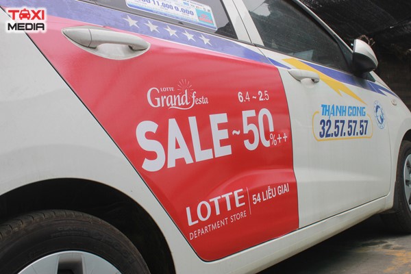 quảng cáo trên taxi Thành Công