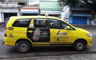 quảng cáo trên taxi Asia