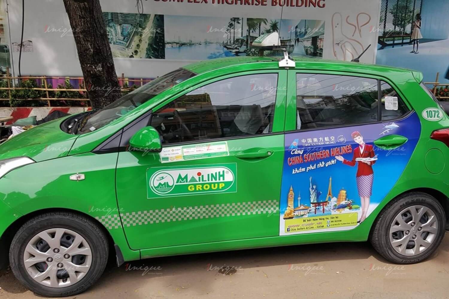 quảng cáo trên taxi tại tỉnh Quảng Ngãi