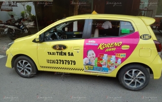 Chiến dịch quảng cáo trên xe taxi ra mắt sản phẩm mỳ Koreno Volcano
