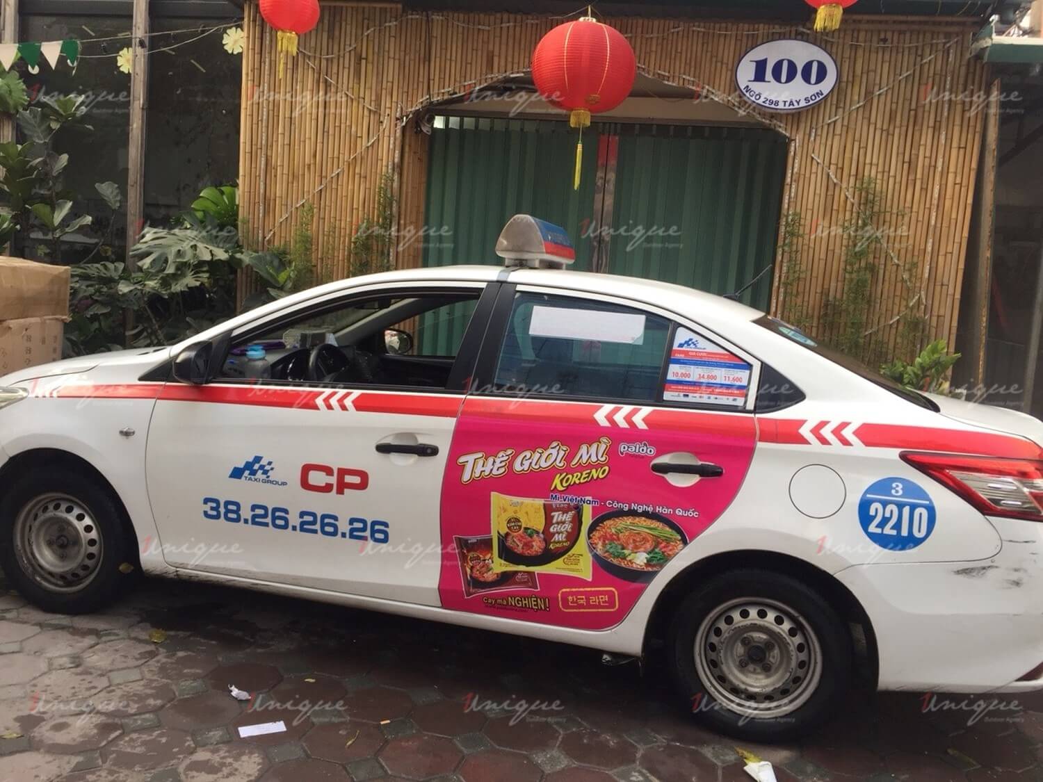 chiến dịch quảng cáo taxi của Koreno nhân dịp Tết Nguyên Đán 2019