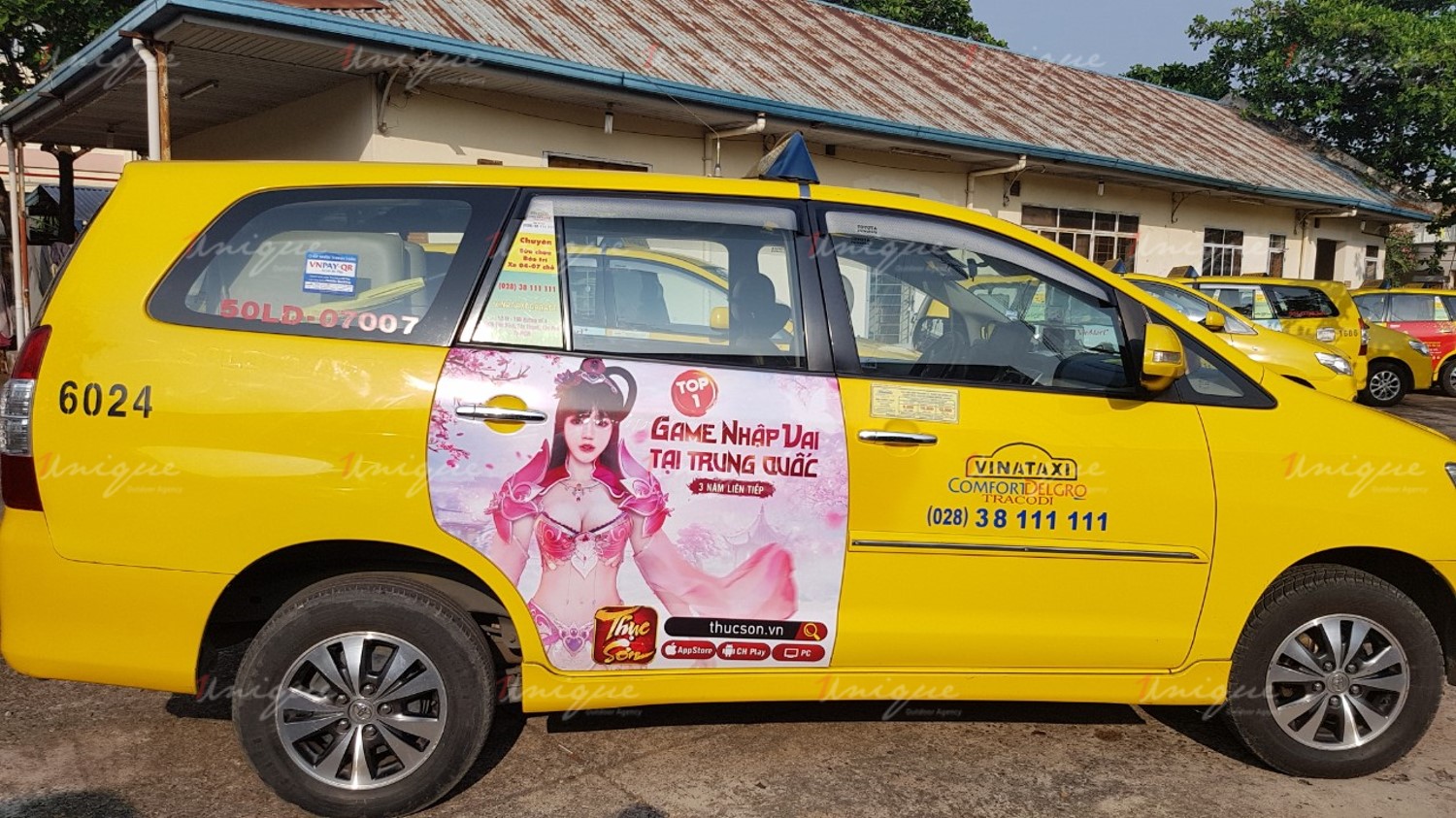 quang cáo trên xe buýt taxi cho Thục Sơn Kỳ Hiệp