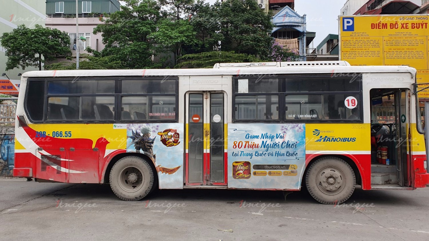 quang cáo trên xe buýt taxi cho Thục Sơn Kỳ Hiệp