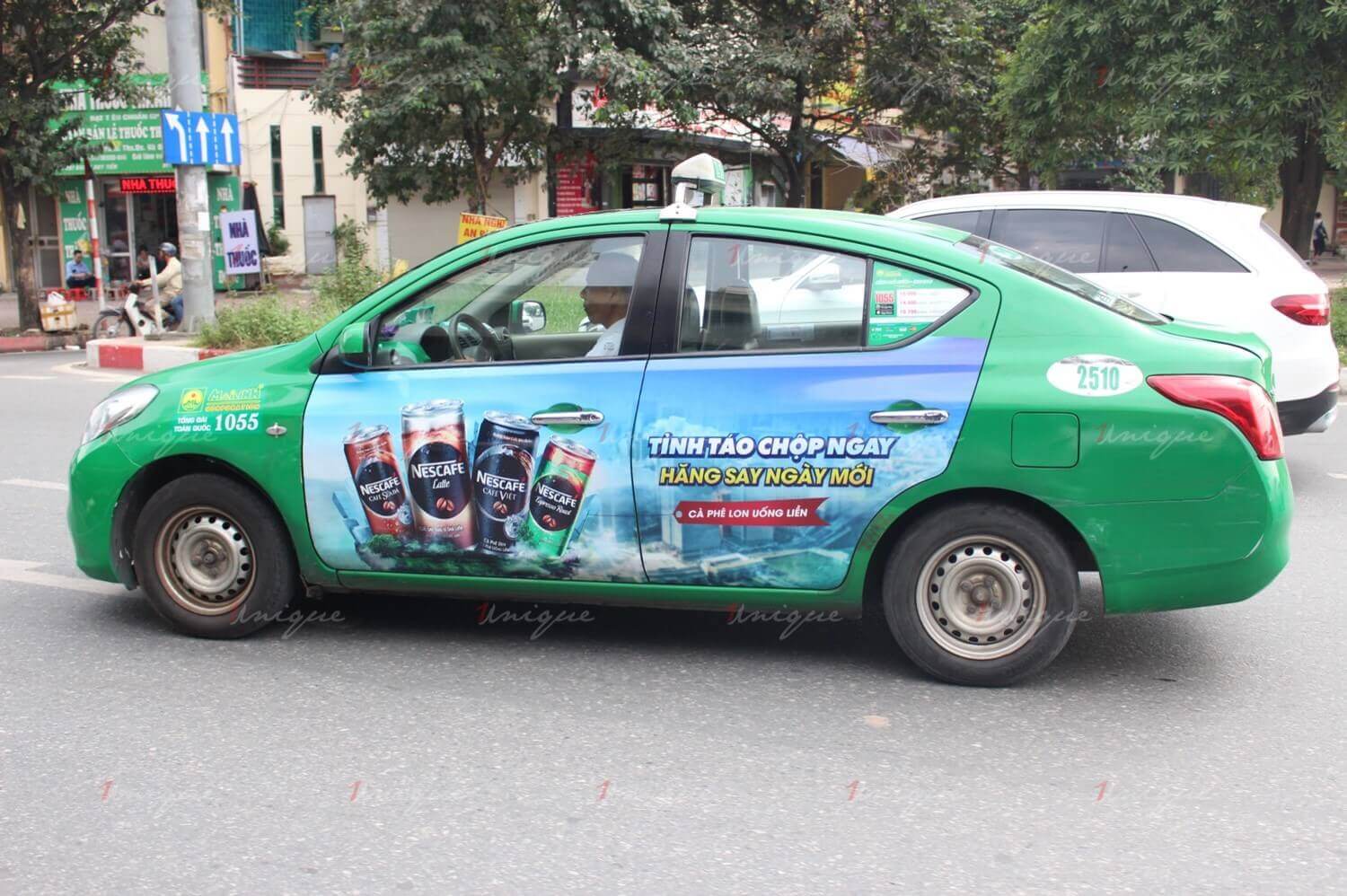 quảng cáo trên taxi Mai Linh