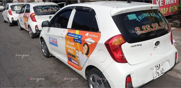 AhaMove triển khai chiến dịch quảng cáo trên taxi tại Hải Phòng