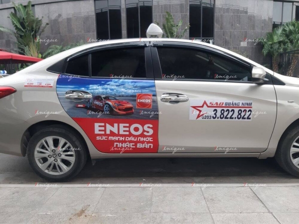 Eneos phủ sóng thương hiệu với chiến dịch quảng cáo trên taxi