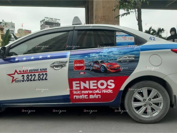 Eneos phủ sóng thương hiệu với chiến dịch quảng cáo trên taxi