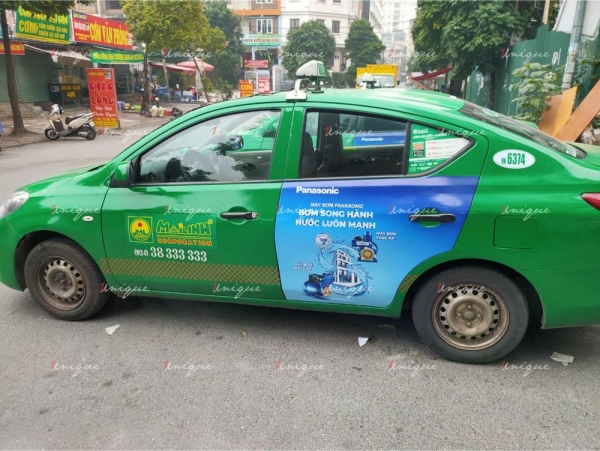 Dự án quảng cáo trên taxi tại nhiều tỉnh thành của Panasonic