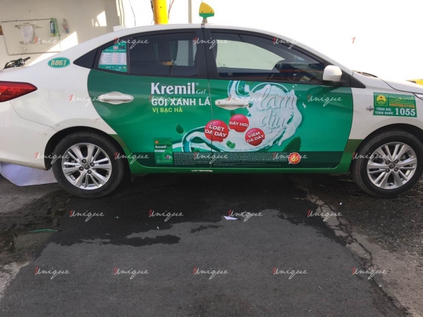 Thuốc dạ dày Kremil phủ sóng thương hiệu với chiến dịch quảng cáo trên taxi siêu khủng