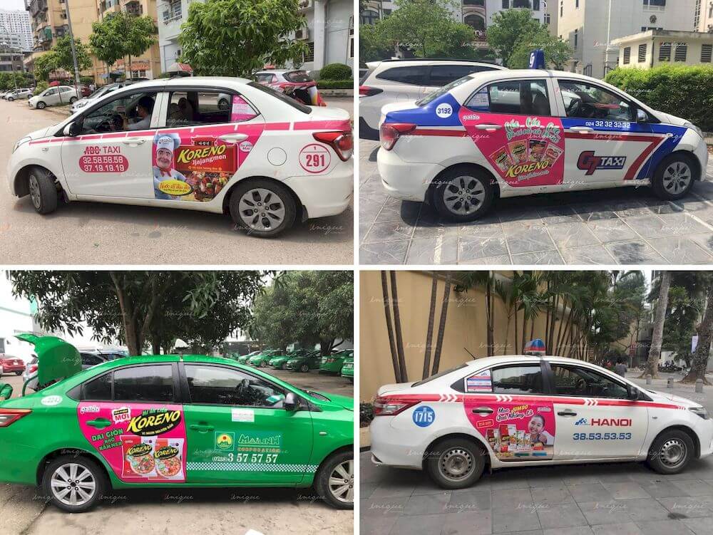 mẫu biển quảng cáo taxi